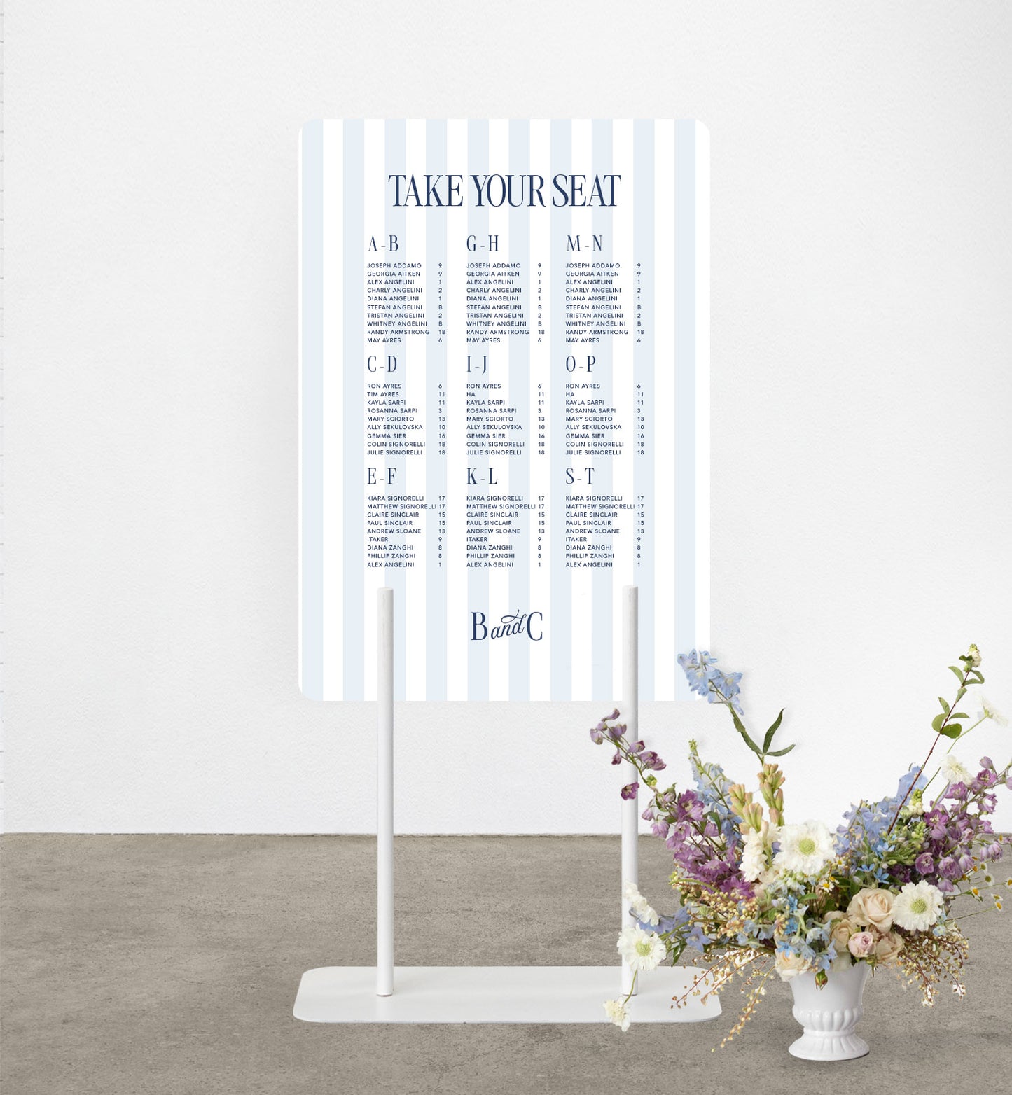 Country Club Seating Chart