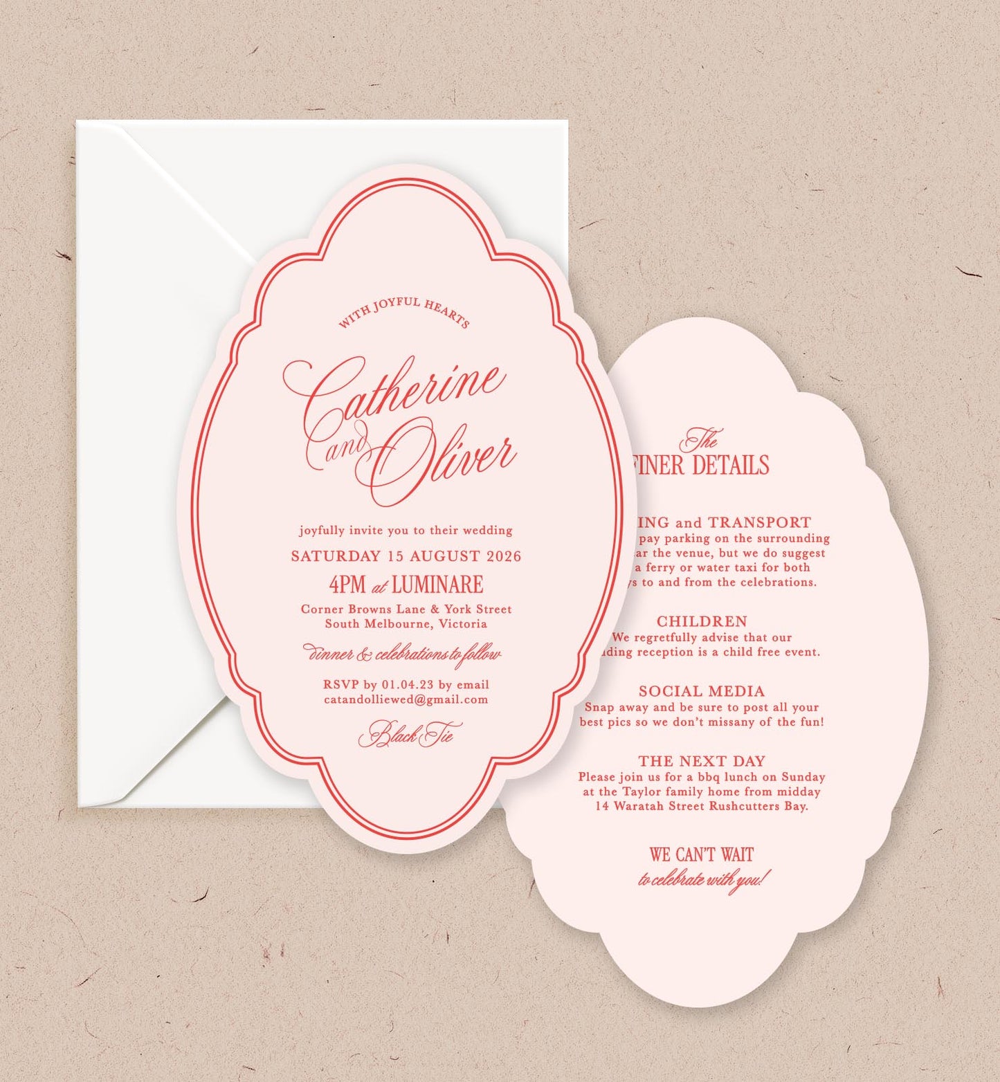 Capulet Double-sided Invitation