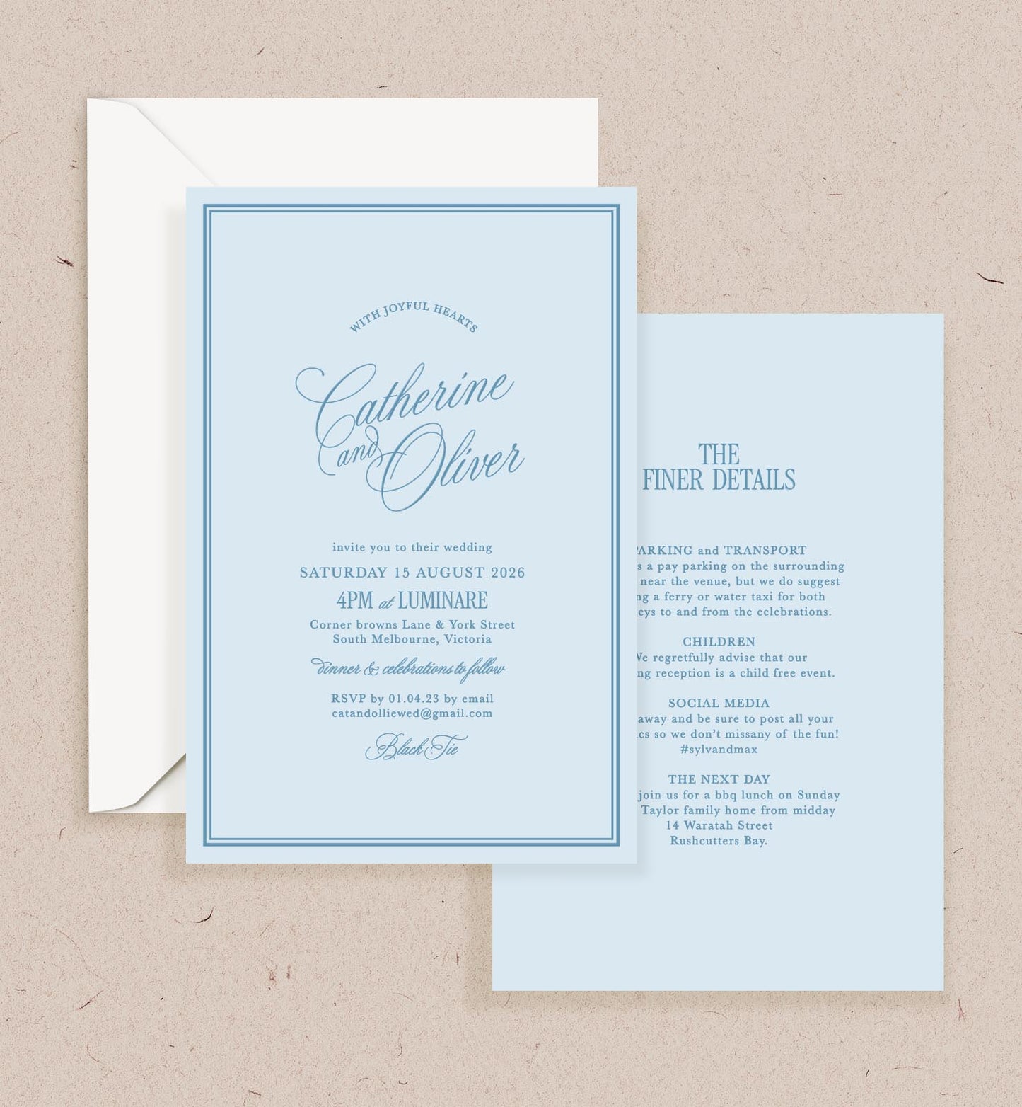 Capulet Double-sided Invitation