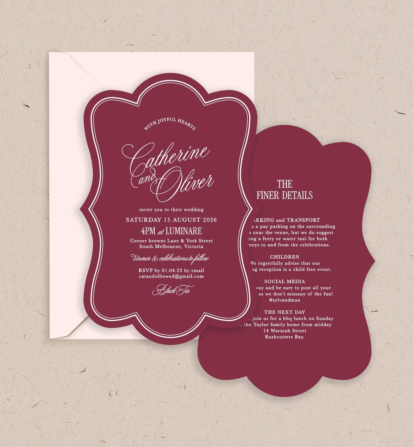 Capulet Double-sided Invitation