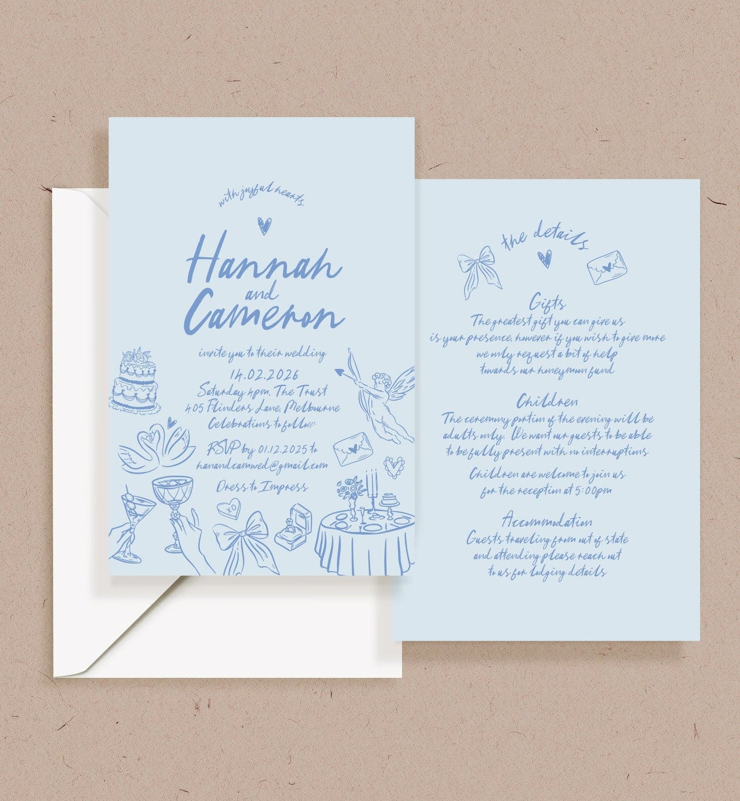 Memento Double-sided Invitation