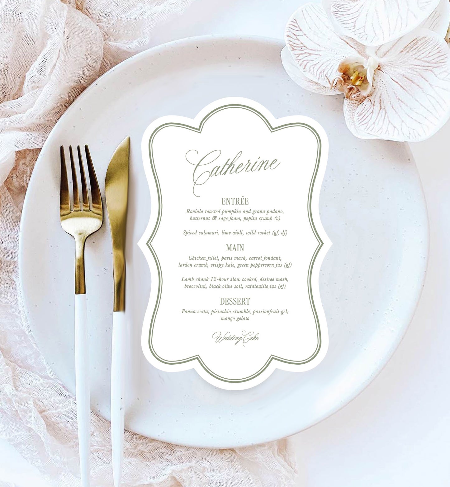 Capulet Menu