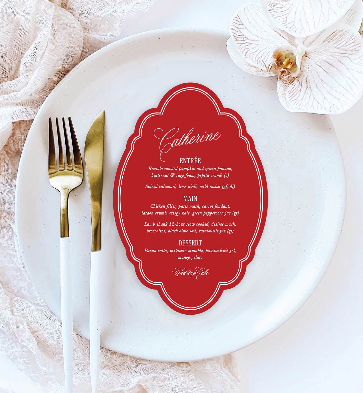 Capulet Menu