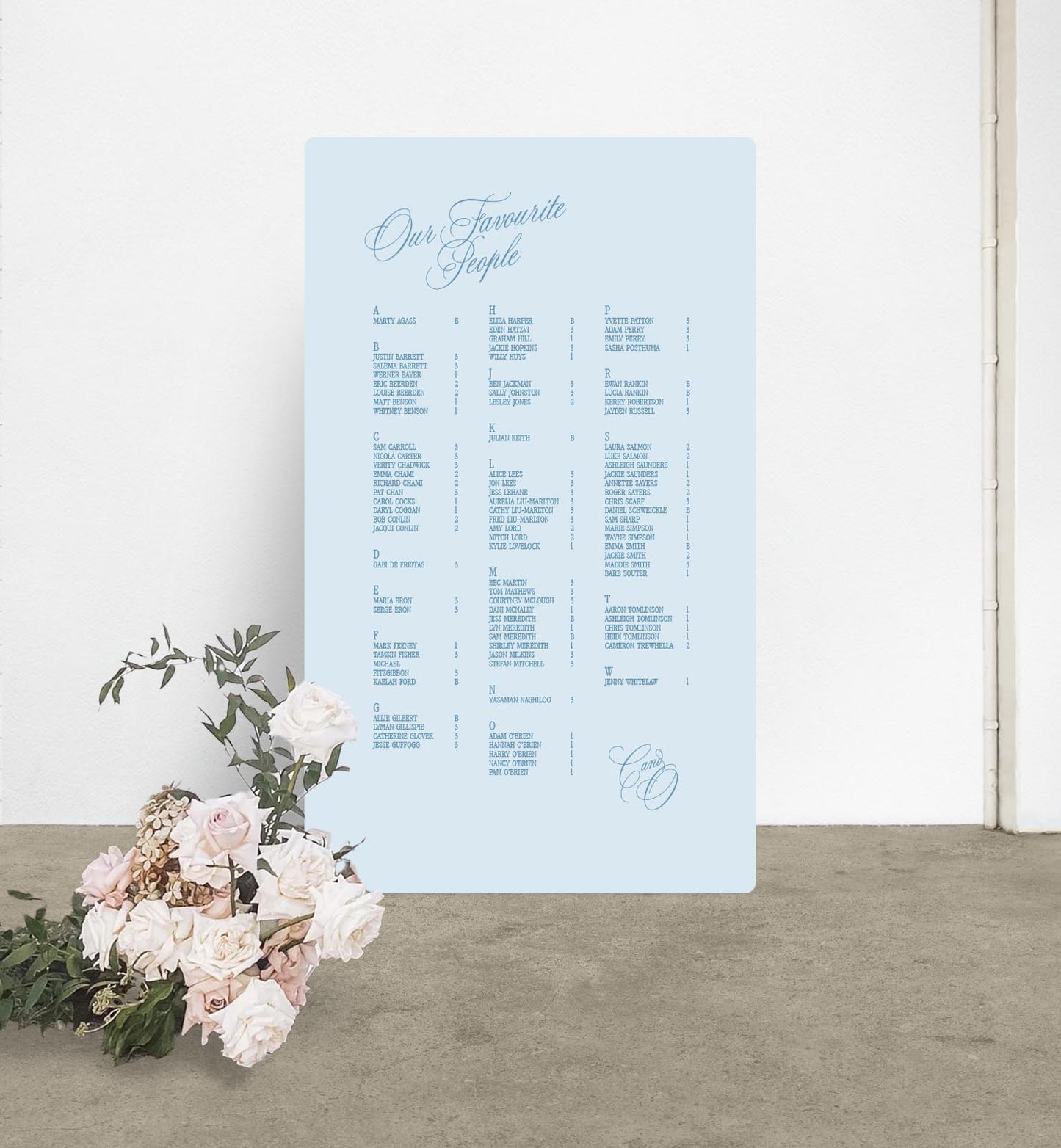 Capulet Seating Chart