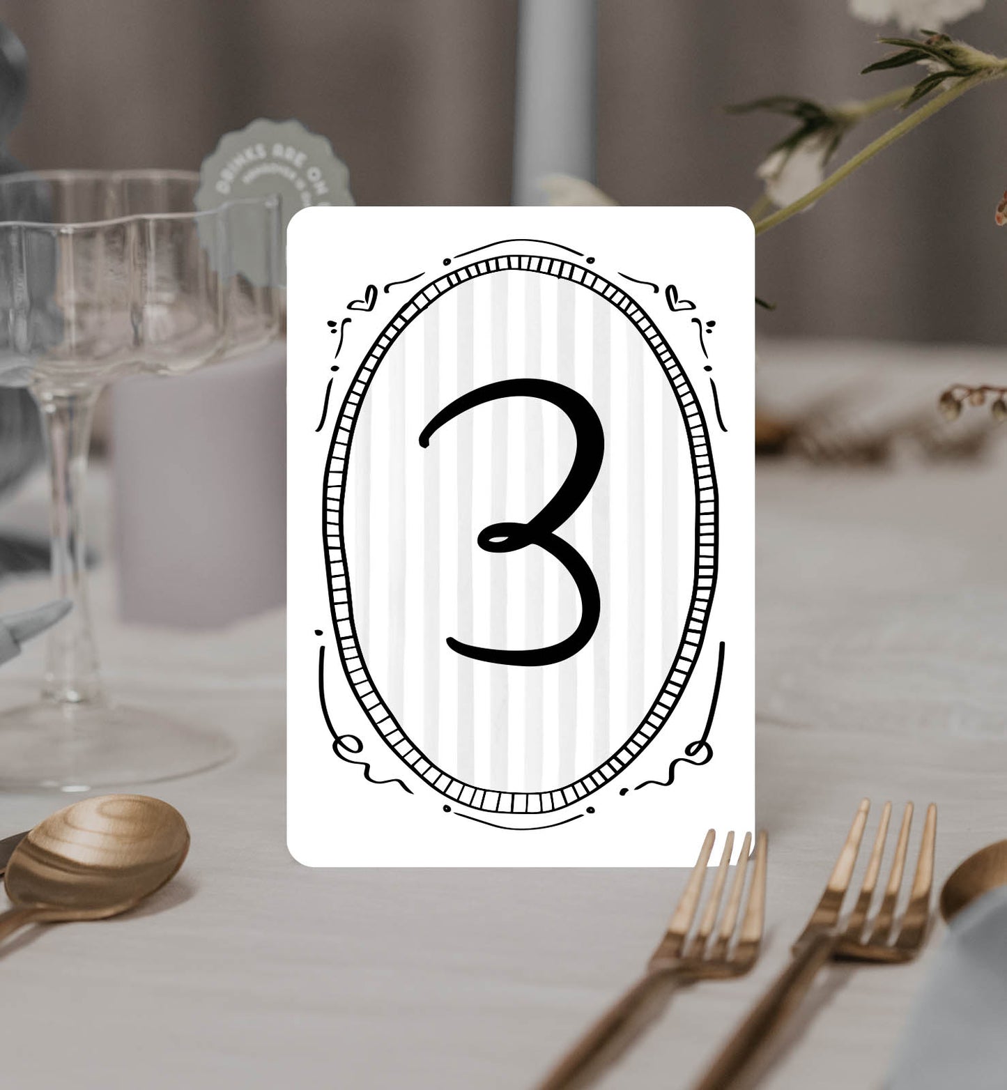 Carousel Table Number Set