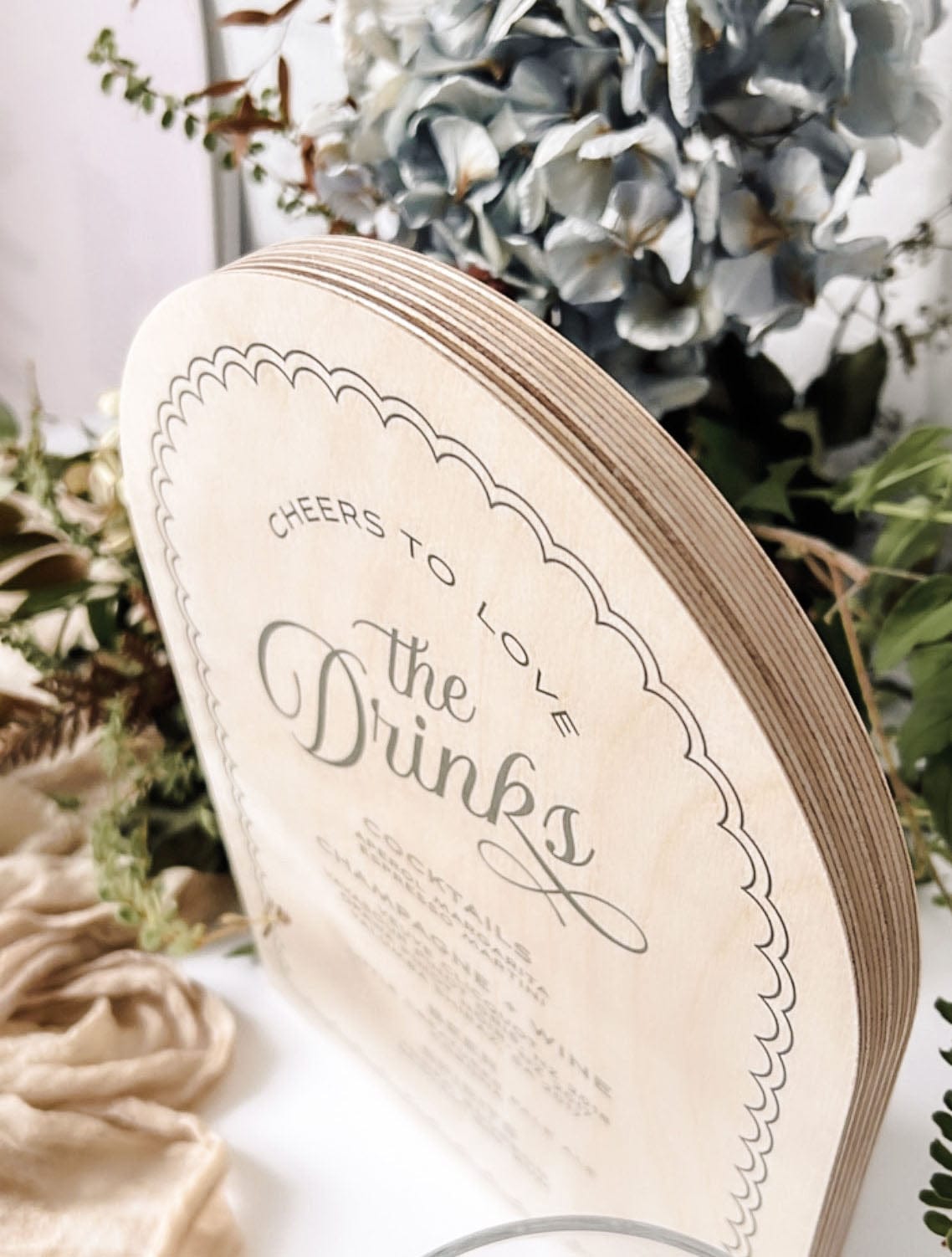 Hello Lover Birch Timber Bar Sign