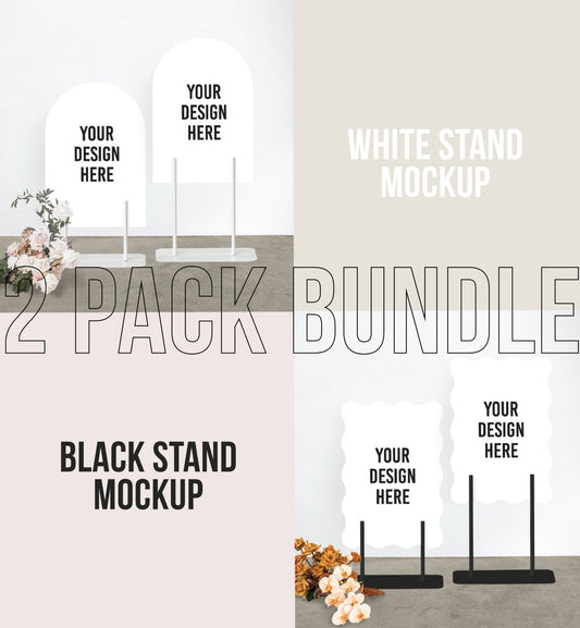 2 Colour Stand Mockup Bundle - 2 x Digital Downloads