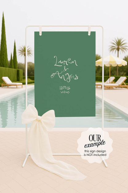'Euro Summer Poolside' wedding signage mockup bundle
