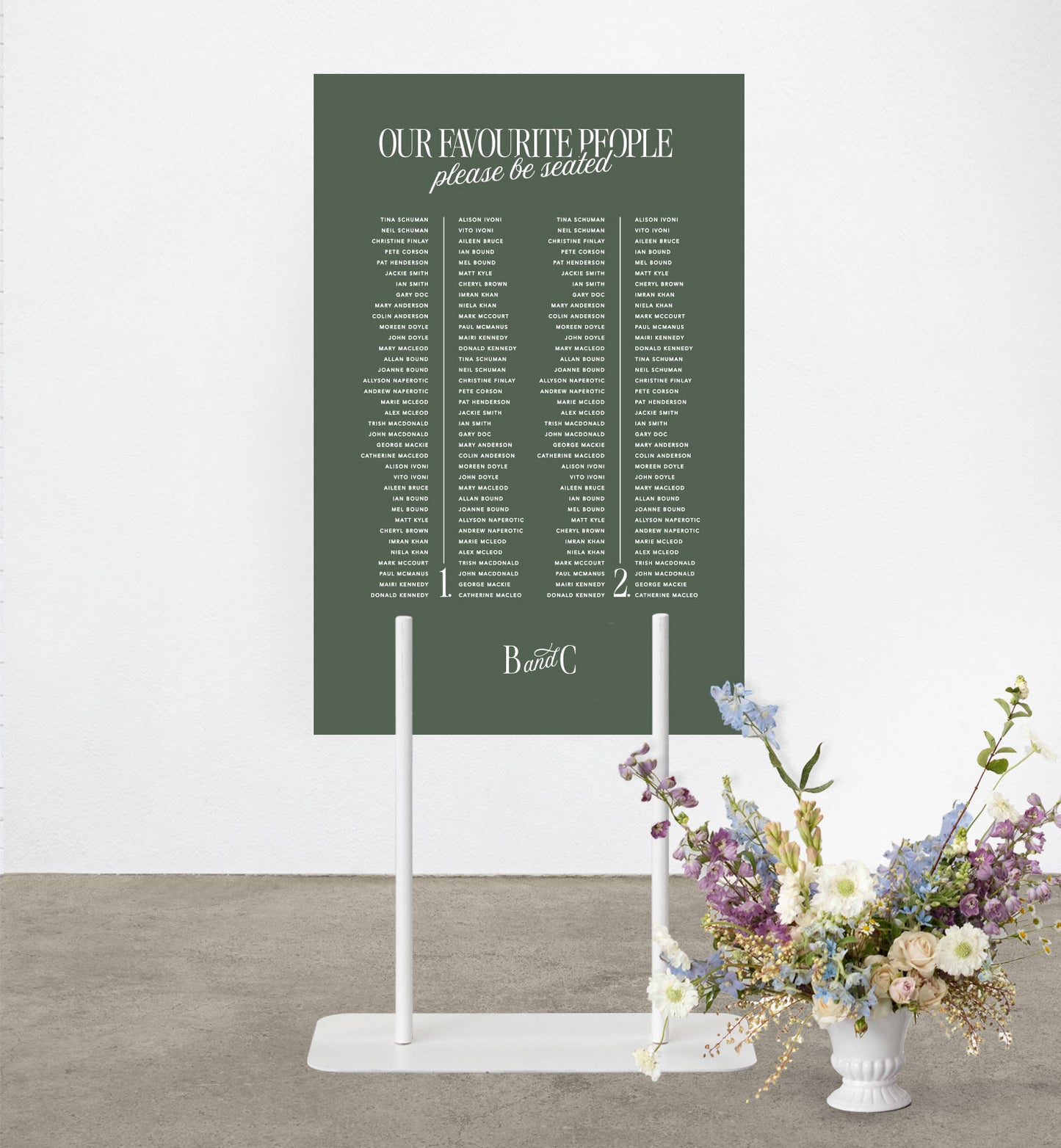 Country Club Seating Chart