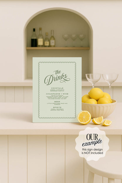 'Euro Summer Poolside' wedding signage mockup bundle