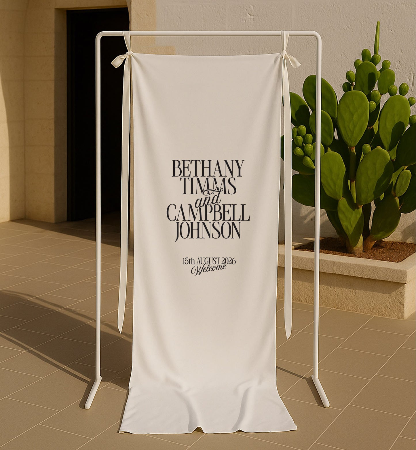 Country Club Cloth Welcome Sign