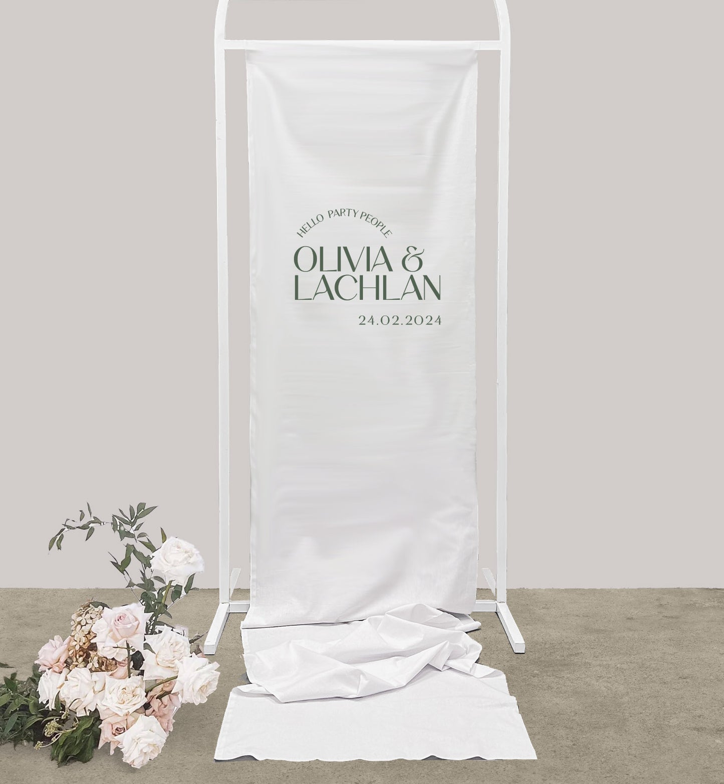 Como Cloth Welcome Sign