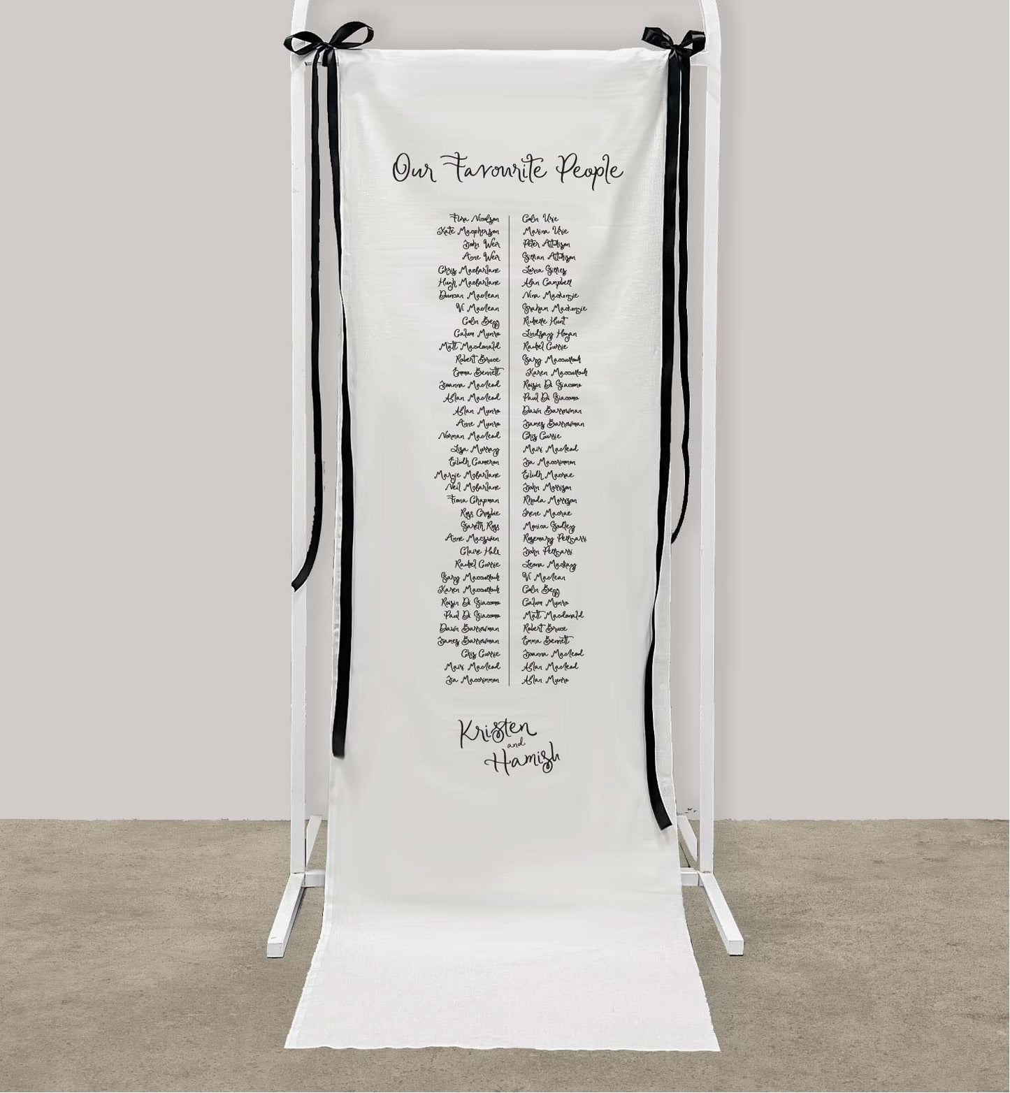 Dolce Vita Cloth Seating Sign