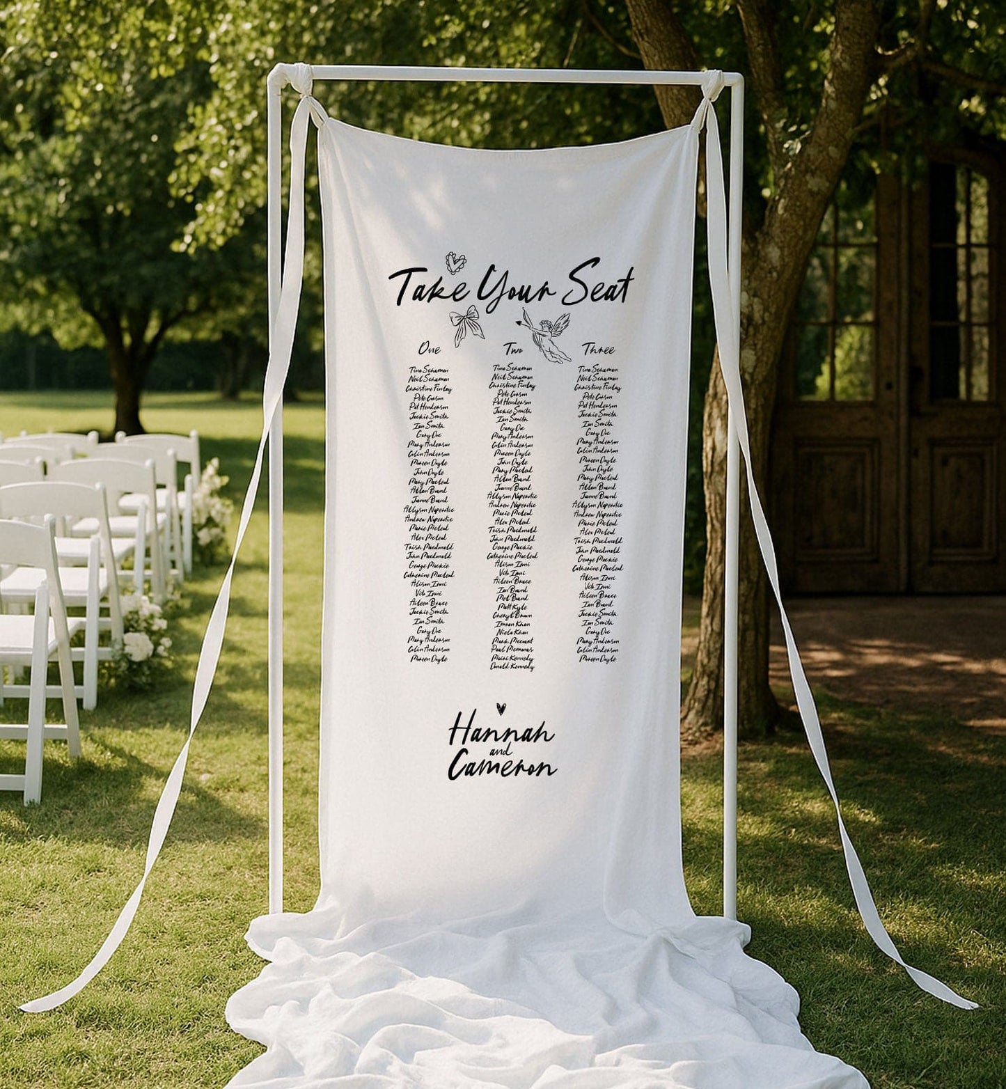 Memento Cloth Seating Sign