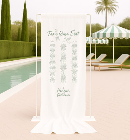 Memento Cloth Seating Sign