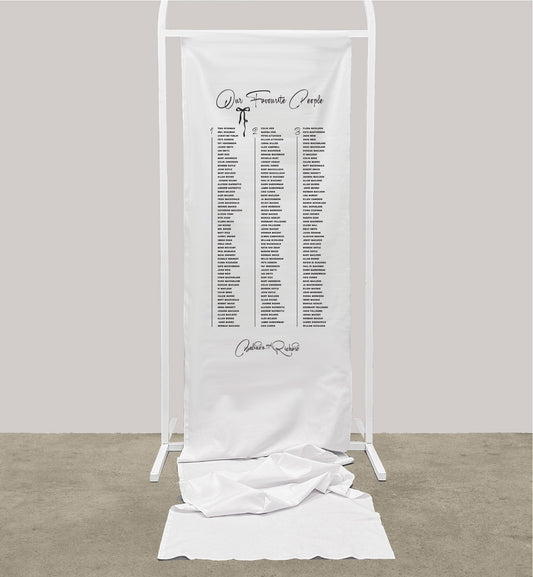 The Bow Cloth Seating Sign