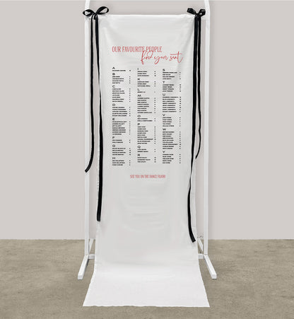 Vogue Cloth Seating Sign