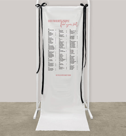 Vogue Cloth Seating Sign