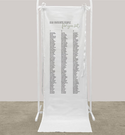 Vogue Cloth Seating Sign