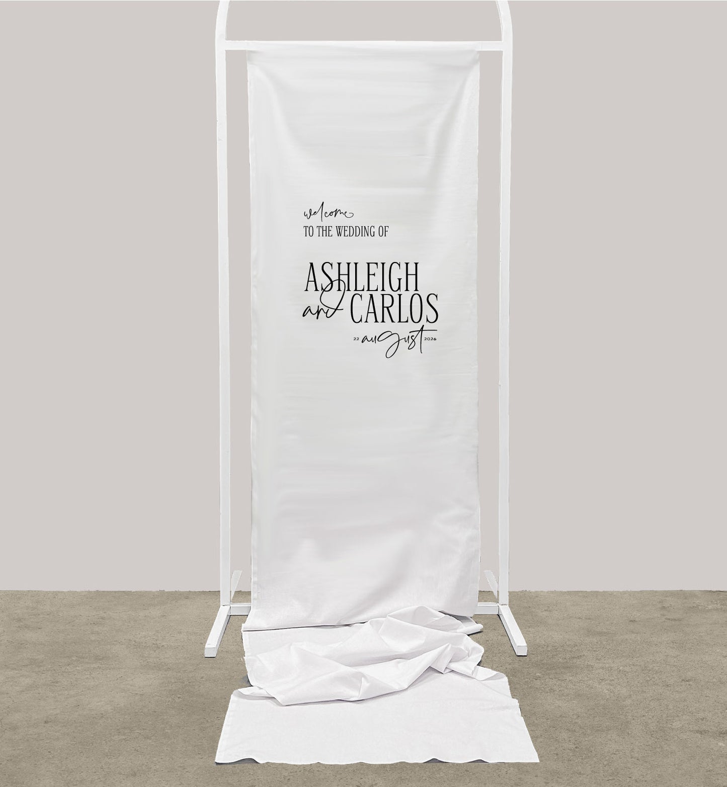 Vogue Cloth Welcome Sign