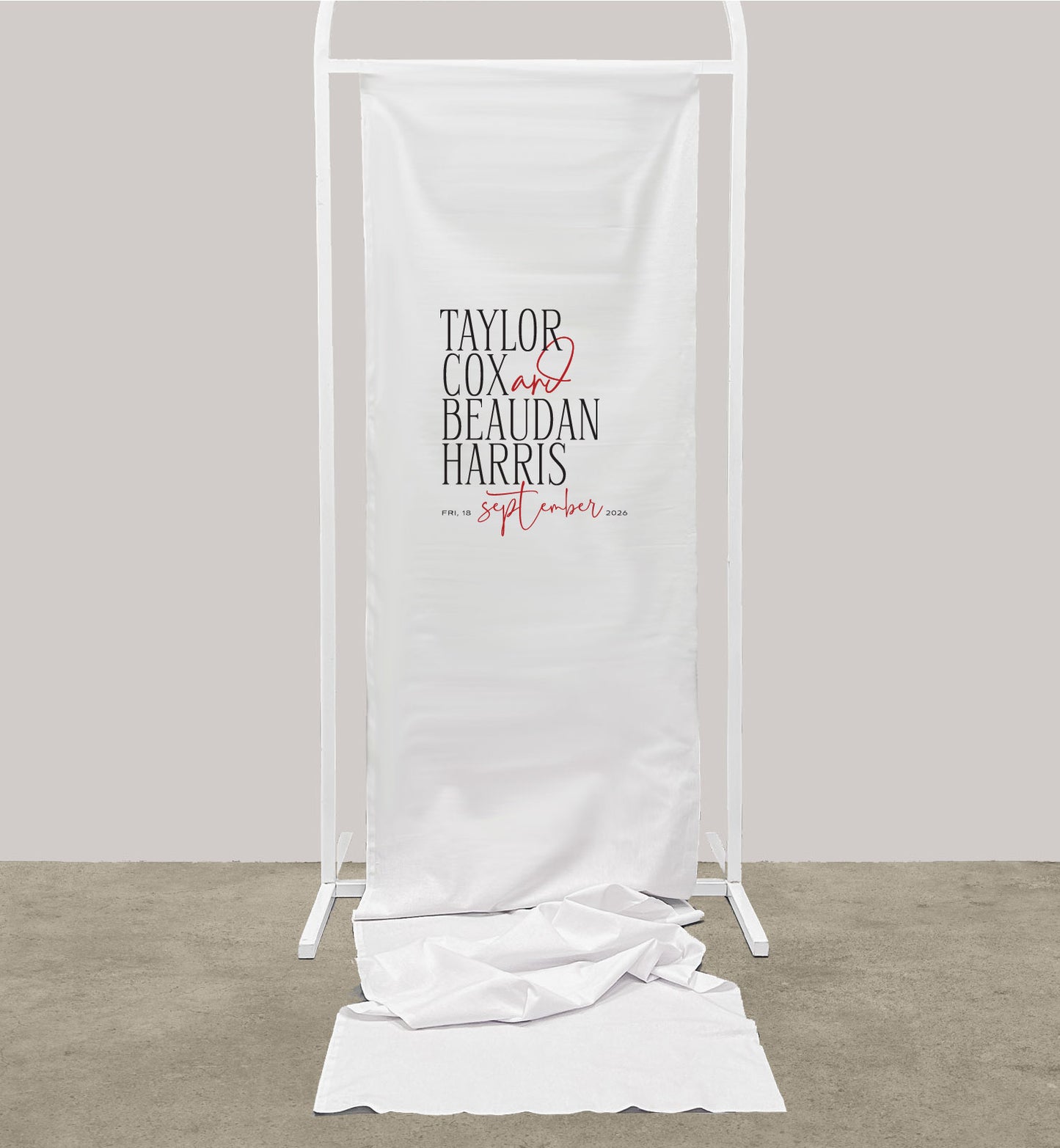 Vogue Cloth Welcome Sign