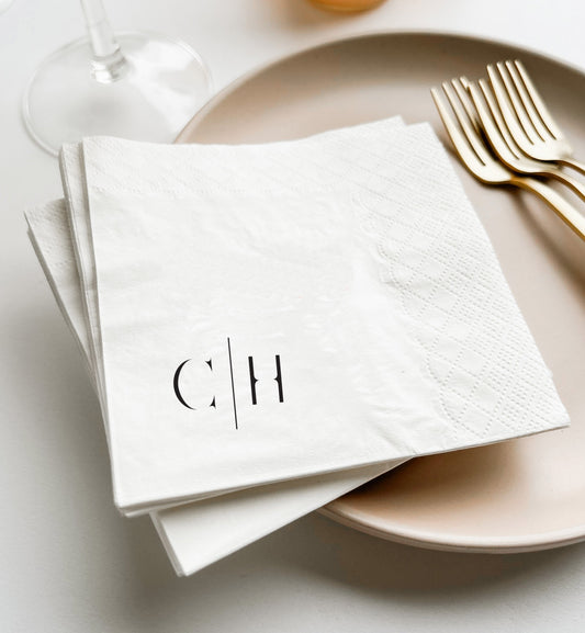 Initials Cocktail Napkin