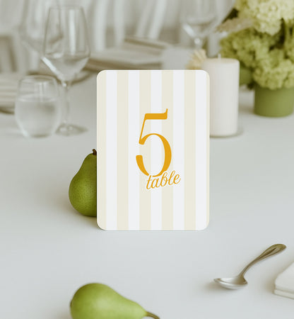 Country Club Table Number Set