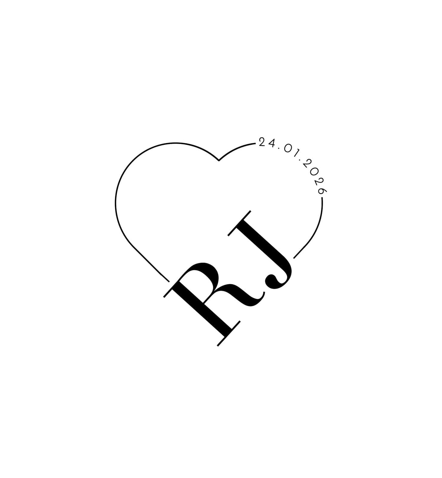 Heart Monogram Logo File