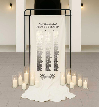 Heirloom Cloth Seating Sign