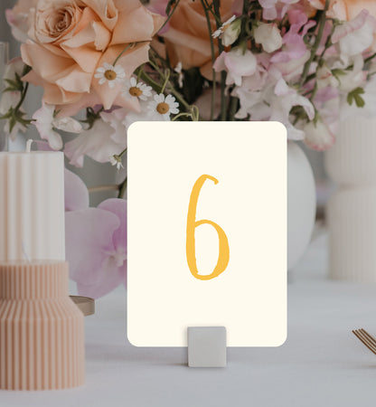 Love Club Table Number Set