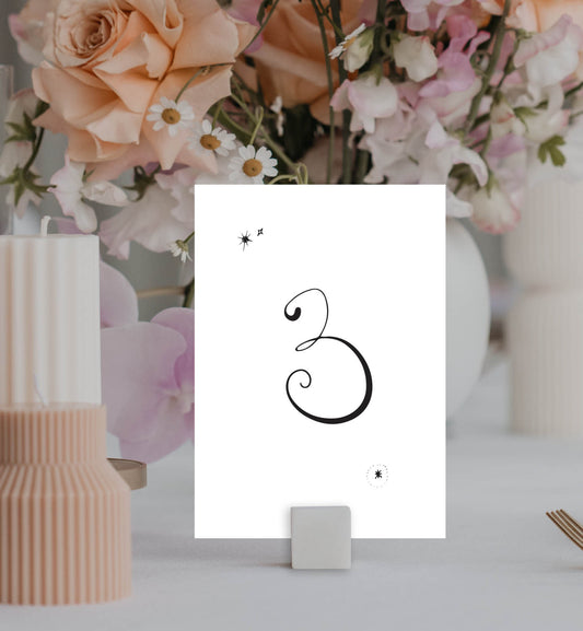 Luna Table Number Set