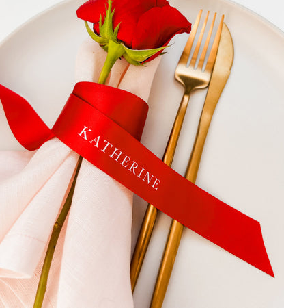 Printed Ribbon Place Cards