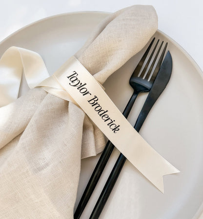 Printed Ribbon Place Cards