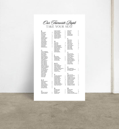 Heirloom Seating Chart