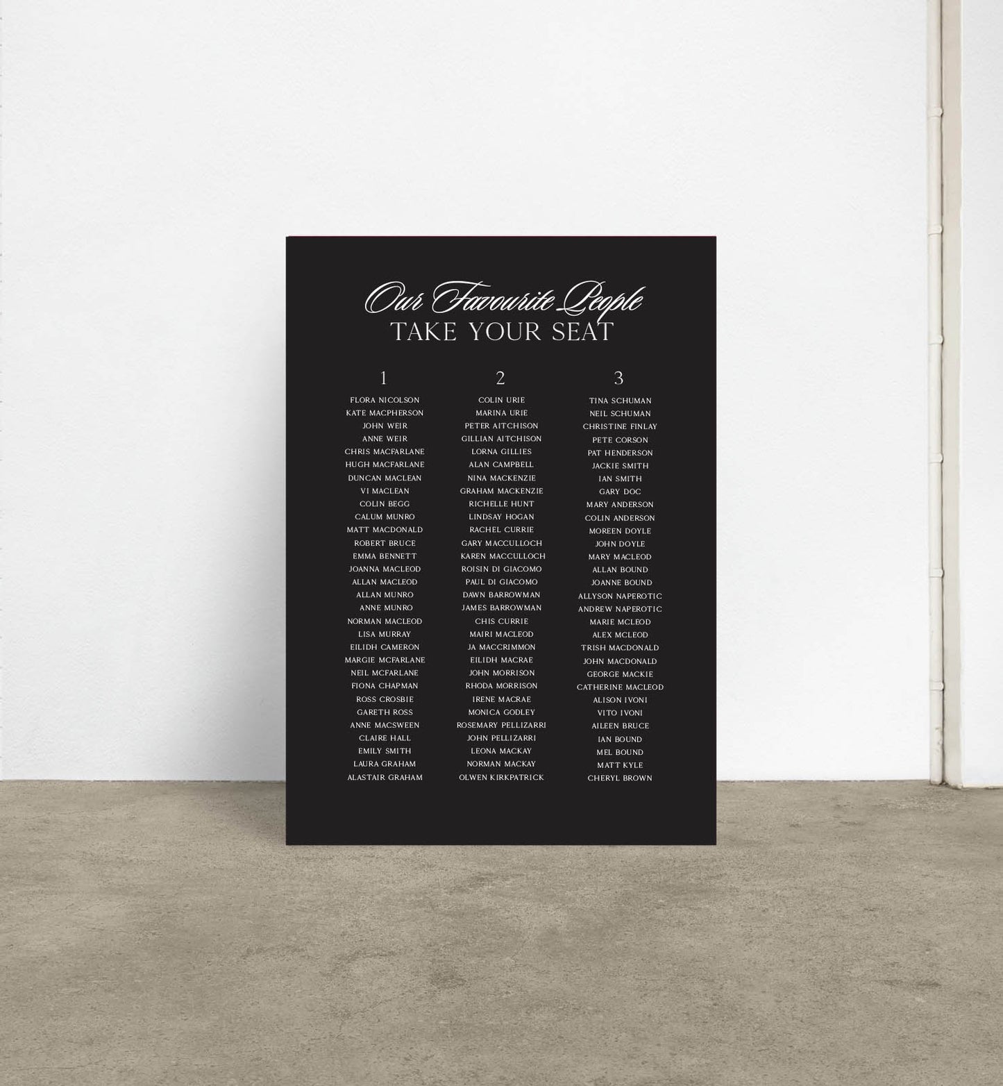 Heirloom Seating Chart