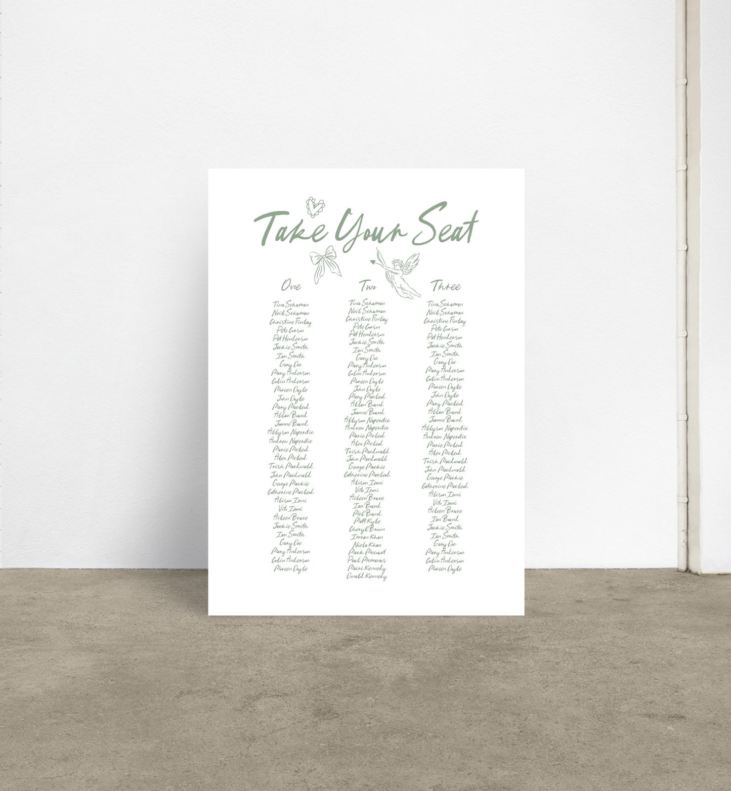 Memento Seating Chart