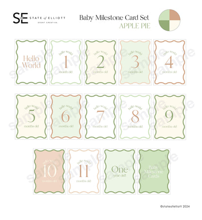 Baby Milestone Card set Download