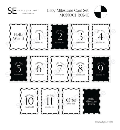 Baby Milestone Card set Download