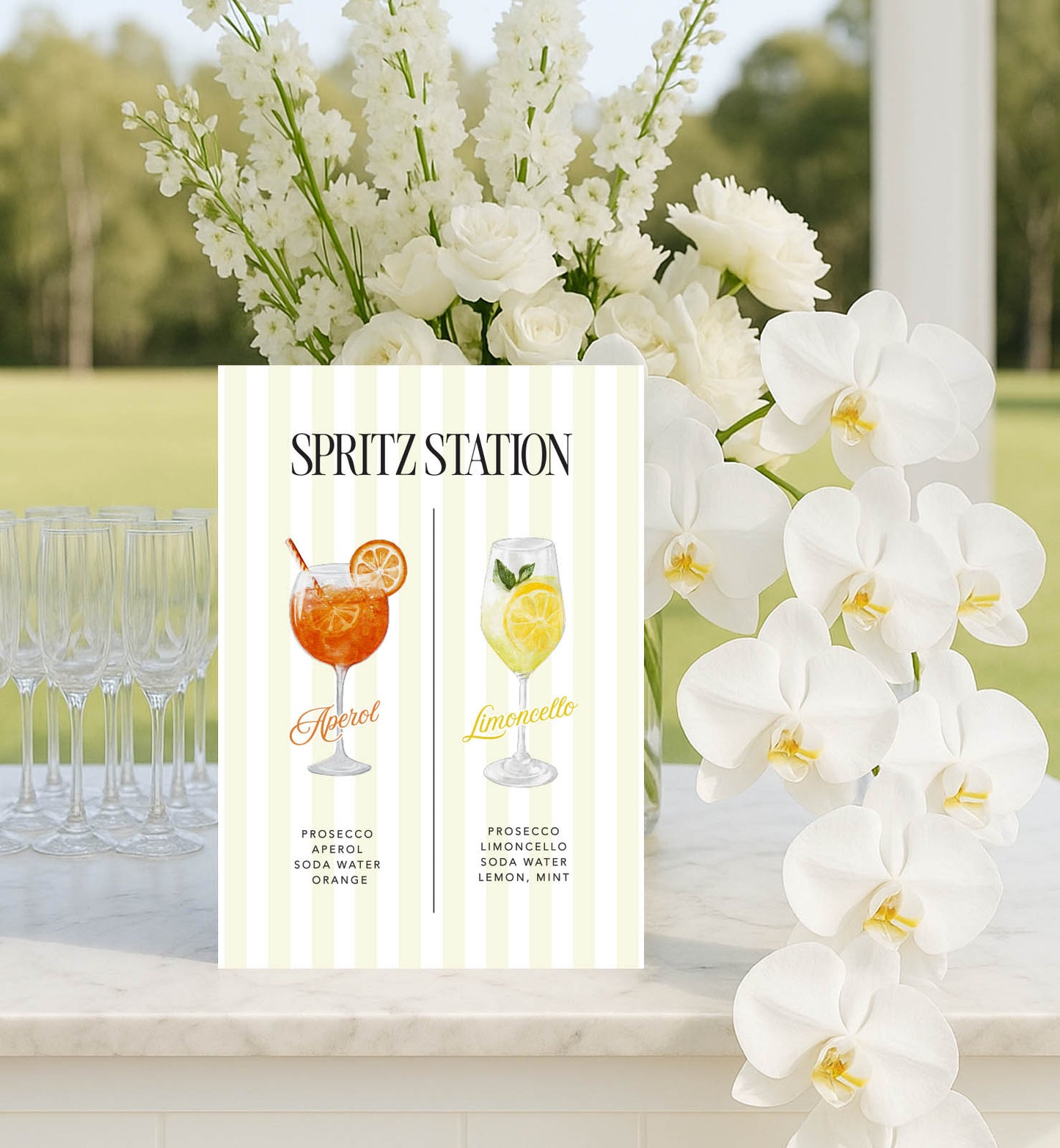 Illustrated Cocktail Sign