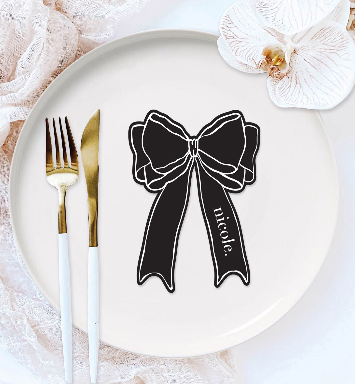 Bow Shaped Place card