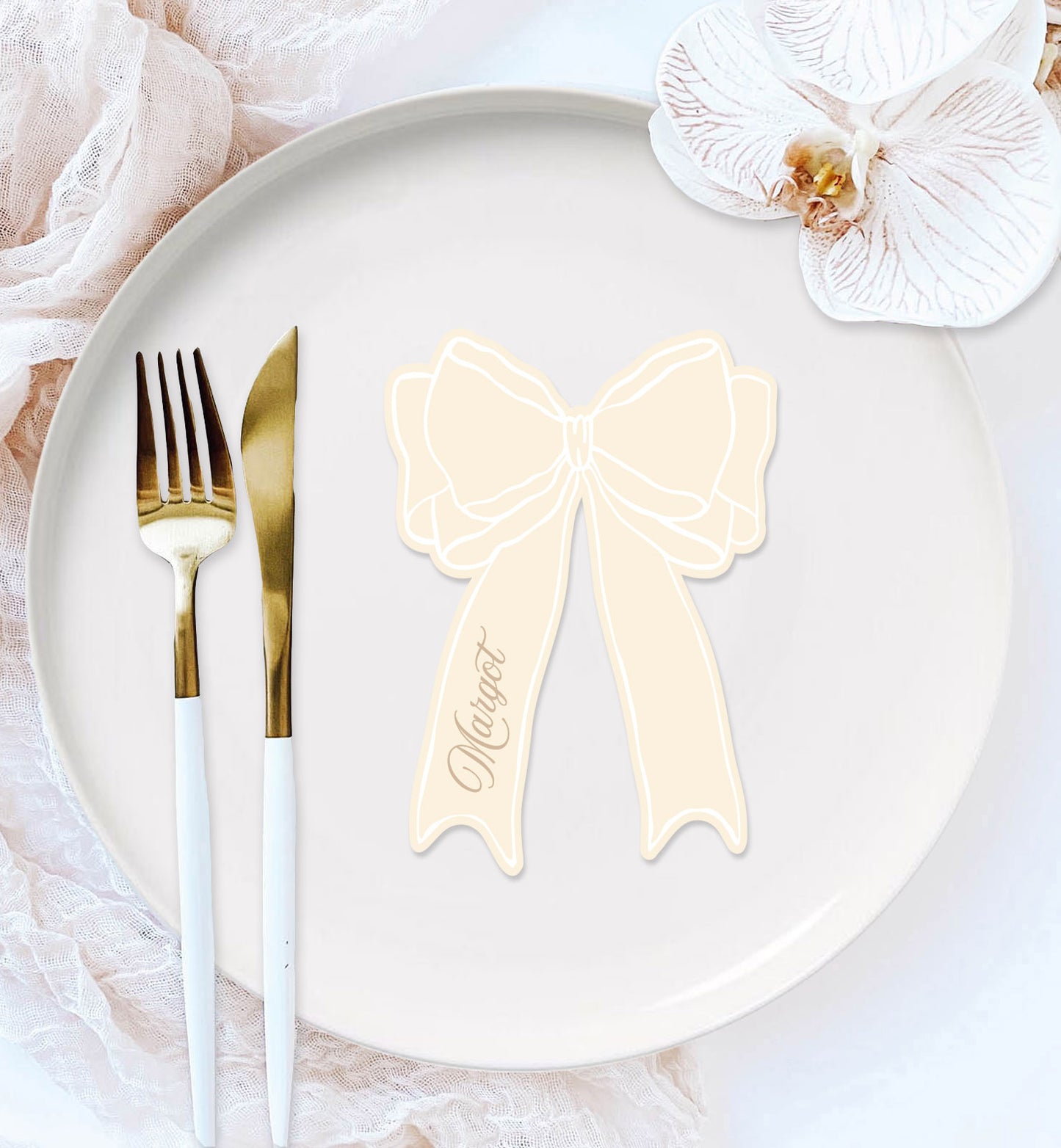 Bow Shaped Place card