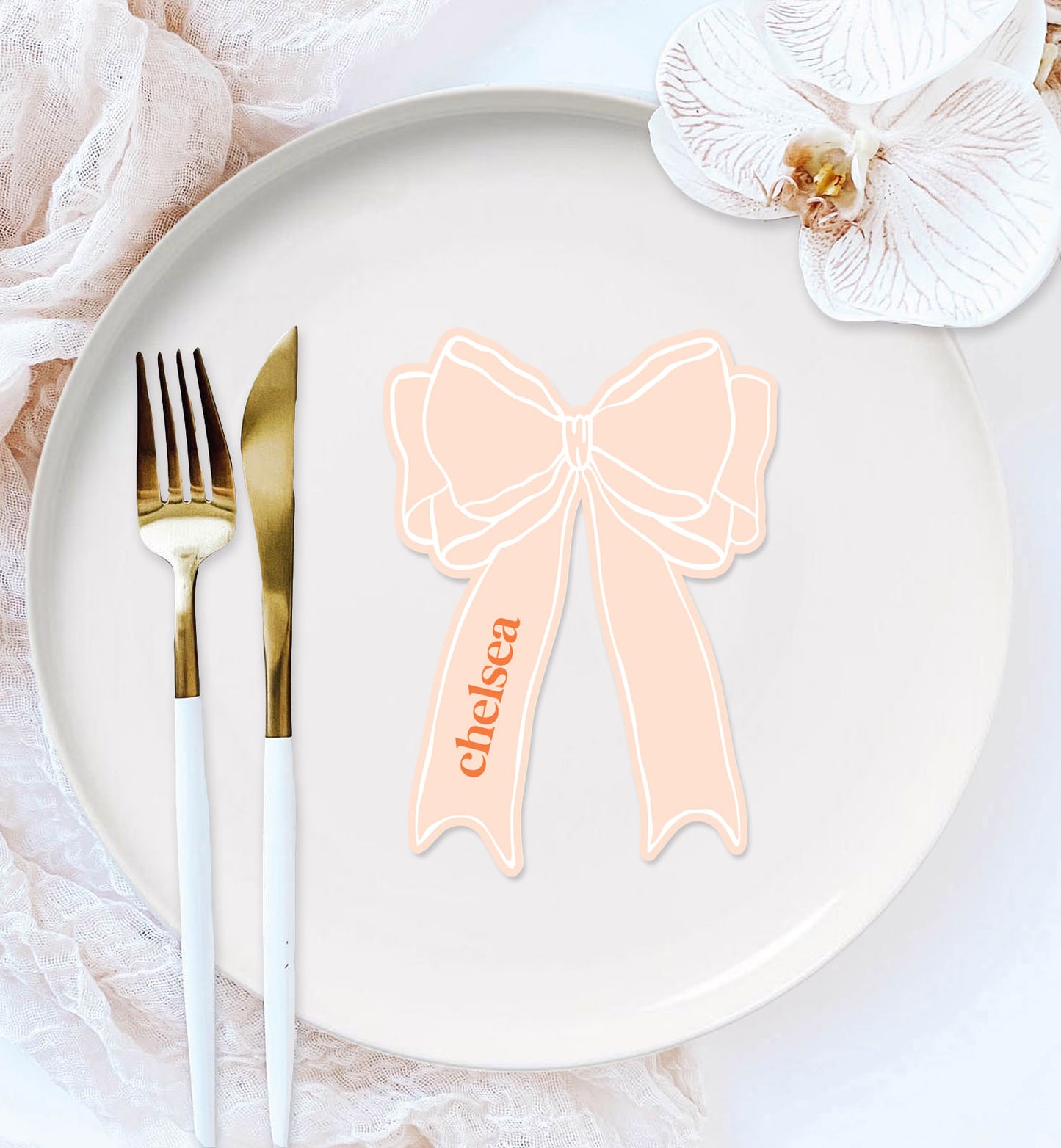 Bow Shaped Place card