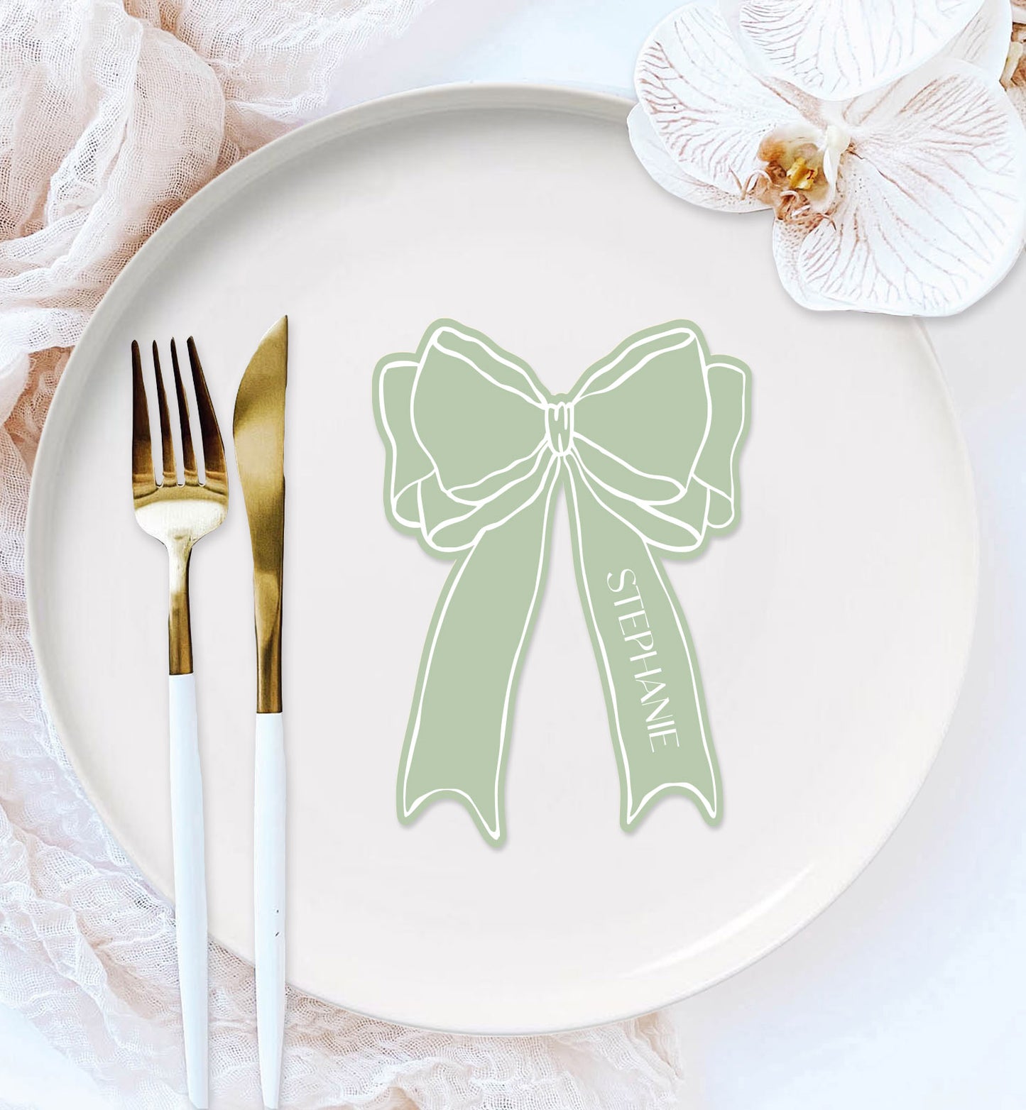 Bow Shaped Place card