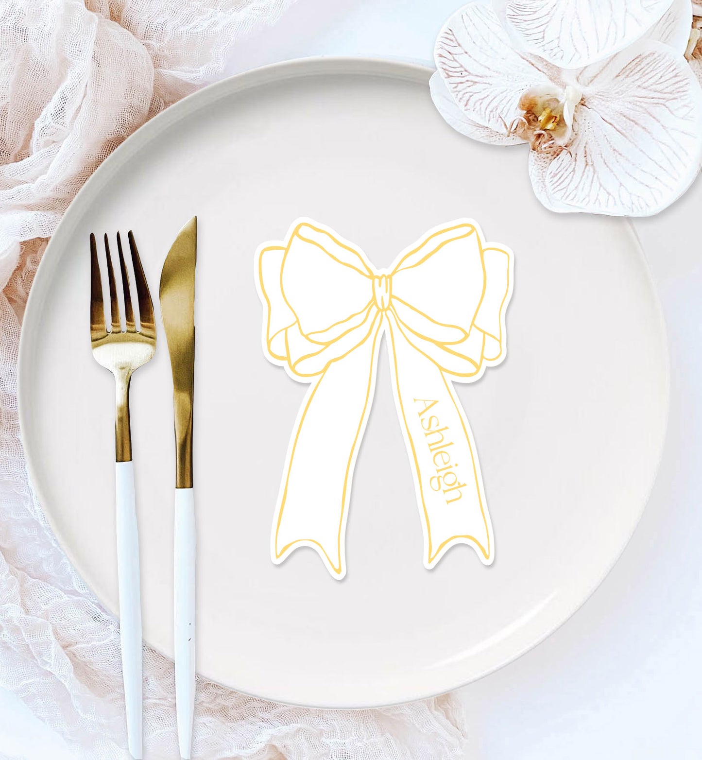 Bow Shaped Place card