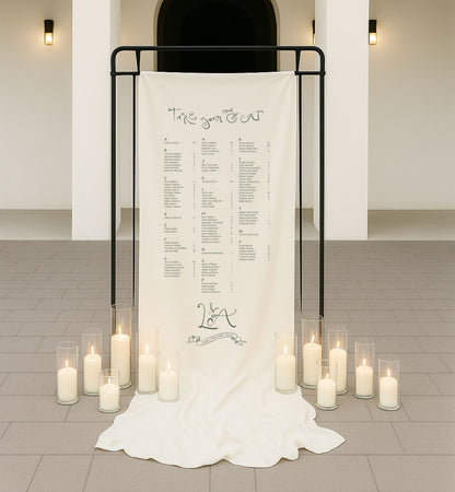 Luna Cloth Seating Sign