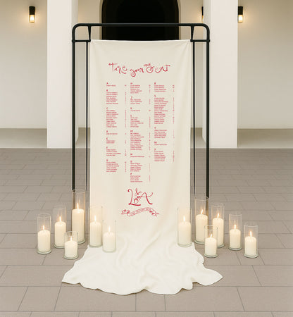 Luna Cloth Seating Sign