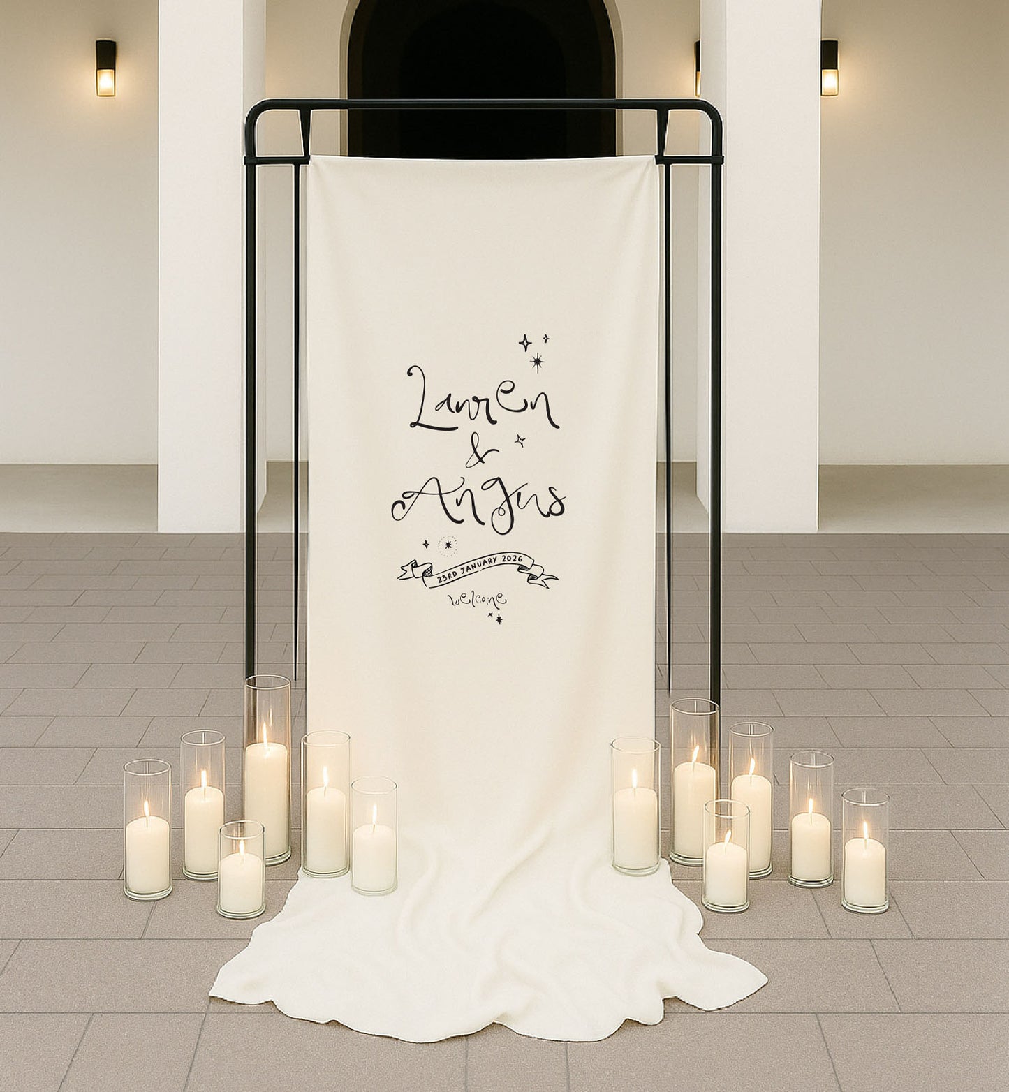 Luna Cloth Welcome Sign