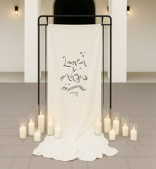 Luna Cloth Welcome Sign