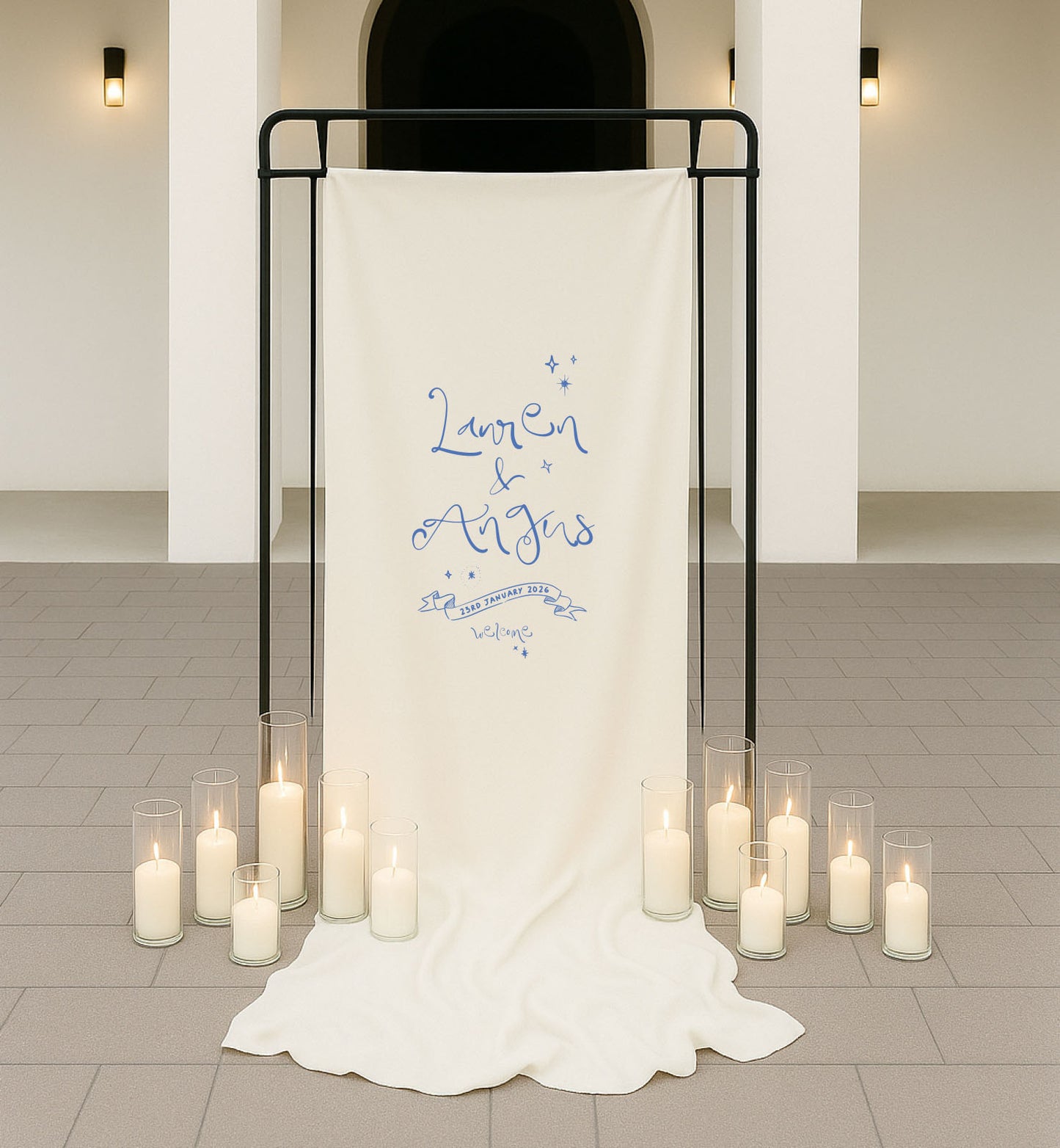 Luna Cloth Welcome Sign