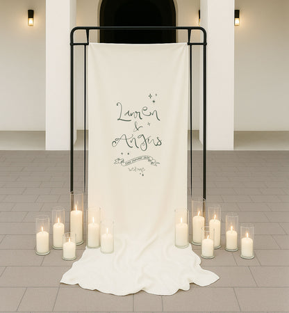 Luna Cloth Welcome Sign